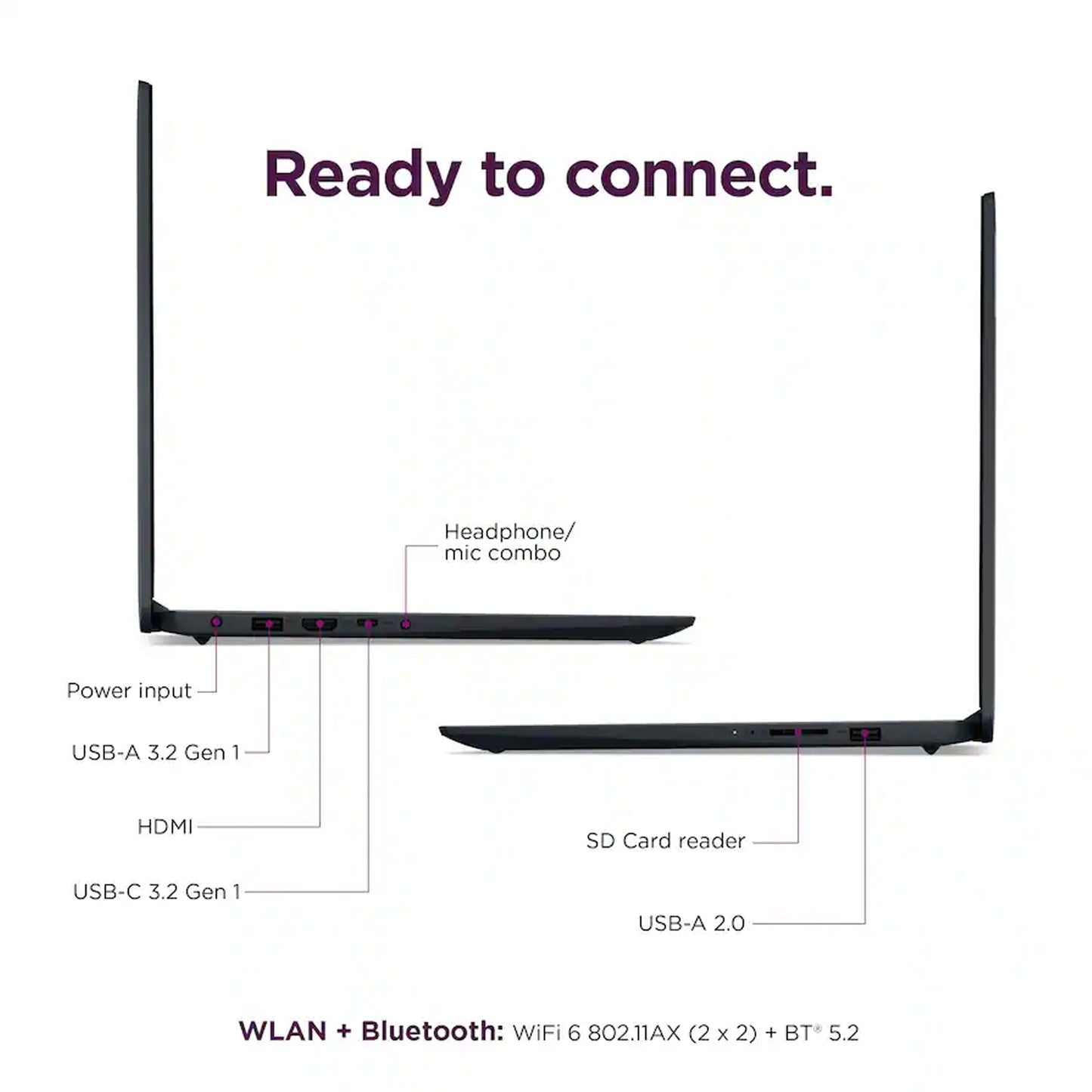 Lenovo Ideapad 1i 15.6" Full HD Touchscreen Laptop Intel Core i5-1334U - 16GB Memory, 512GB SSD (Abyss Blue) with 256GB Card
