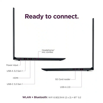 Lenovo Ideapad 1i 15.6" Full HD Touchscreen Laptop Intel Core i5-1334U - 16GB Memory, 512GB SSD (Abyss Blue) with 256GB Card