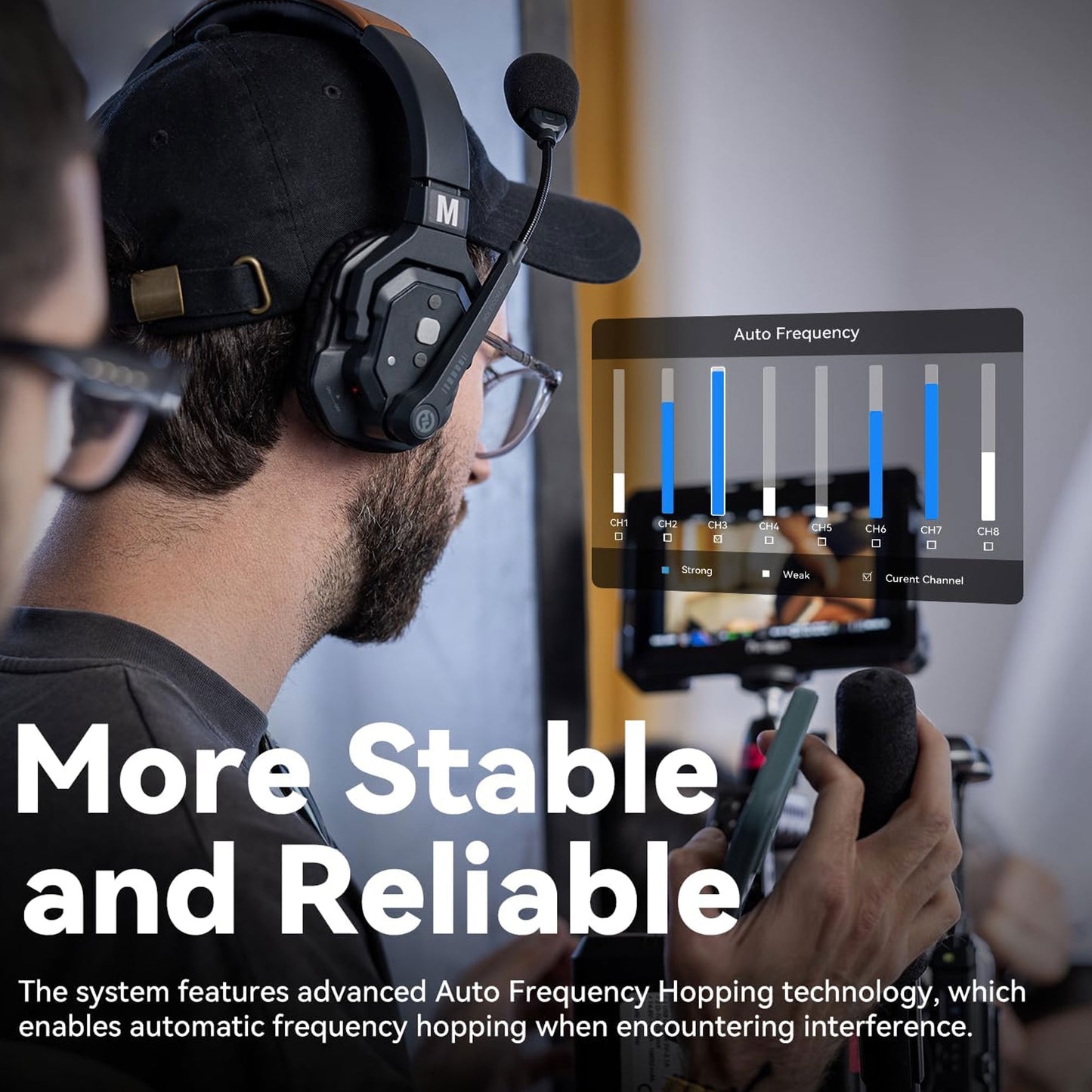 Hollyland Solidcom SE Global 2S 2-Person Full-Duplex Single-Ear Noise Cancellation Wireless Intercom Headset System (2.4 GHz)