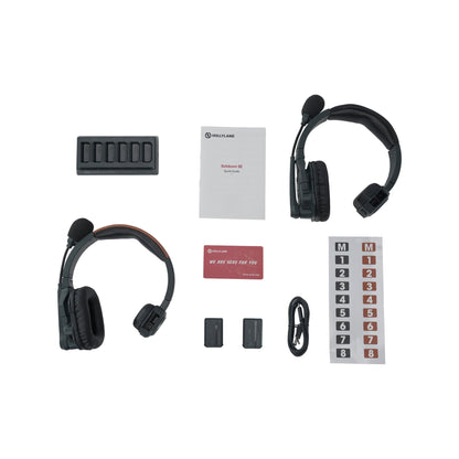 Hollyland Solidcom SE Global 2S 2-Person Full-Duplex Single-Ear Noise Cancellation Wireless Intercom Headset System (2.4 GHz)