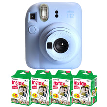 FUJIFILM INSTAX MINI 12 Instant Film Camera (Pastel Blue) with 4x Fujifilm 2x10 Film Mini Instax Film Pack