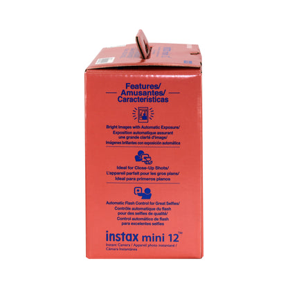 FUJIFILM INSTAX MINI 12 Instant Film Camera (Pastel Blue) with 4x Fujifilm 2x10 Film Mini Instax Film Pack