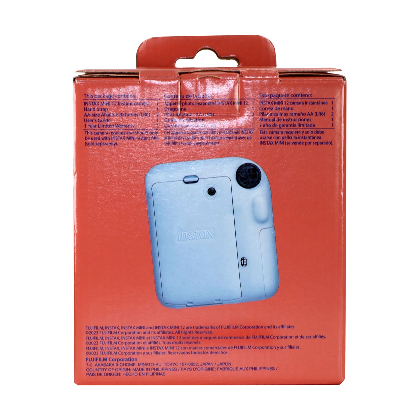 FUJIFILM INSTAX MINI 12 Instant Film Camera (Pastel Blue) with 4x 2x10 Film Mini Instax Film Pack Bundle