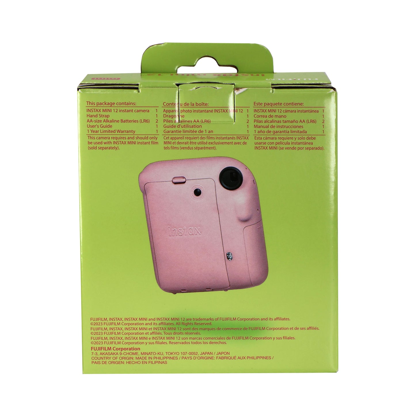 FUJIFILM INSTAX MINI 12 Instant Film Camera (Blossom Pink) with 4x Fujifilm 2x10 Film Mini Instax Film Pack Bundle