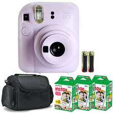 FUJIFILM INSTAX MINI 12 Instant Film Camera (Lilac Purple) with 3x Fujifilm 2x10 Film Mini Instax Film Pack Bundle