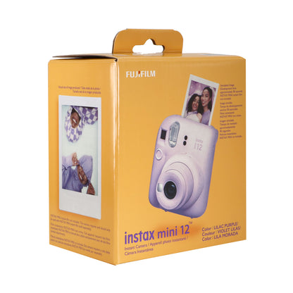 FUJIFILM INSTAX MINI 12 Instant Film Camera (Lilac Purple) with 2x Fujifilm 2x10 Film Mini Instax Film Pack and Panasonic Alkaline 2 "AA" Batteries