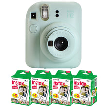 FUJIFILM INSTAX MINI 12 Instant Film Camera (Mint Green) with 4x Fujifilm 2x10 Film Mini Instax Film Pack
