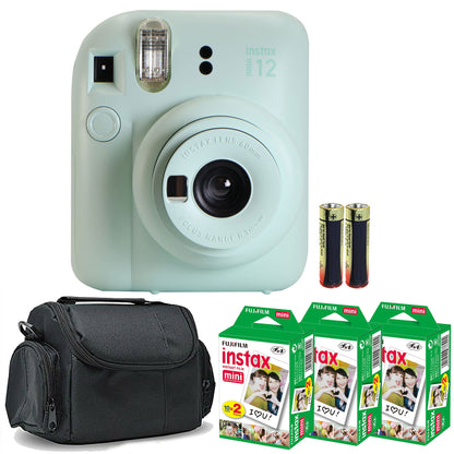 FUJIFILM INSTAX MINI 12 Instant Film Camera (Mint Green) with 3x Fujifilm 2x10 Film Mini Instax Film Pack Bundle
