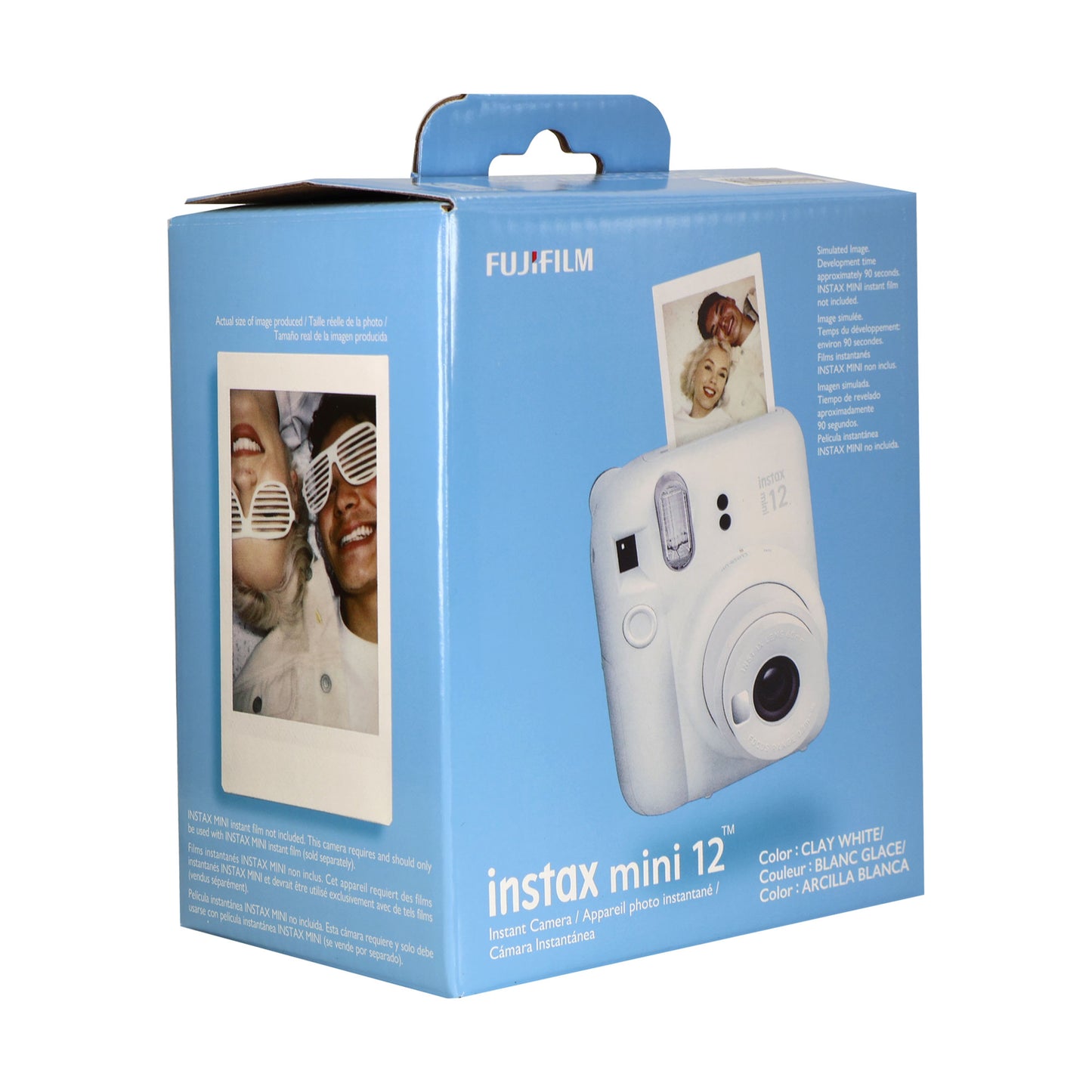 FUJIFILM INSTAX MINI 12 Instant Film Camera (Clay White) + Fujifilm 2x10 Film Mini Instax Film Pack