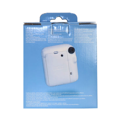 FUJIFILM INSTAX MINI 12 Instant Film Camera (Clay White) with 4x Fujifilm 2x10 Film Mini Instax Film Pack