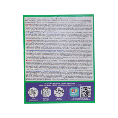 FUJIFILM INSTAX WIDE 400 Instant Film Camera with FUJIFILM INSTAX WIDE 2X10 Film and Panasonic Alkaline 4 "AA" Batteries