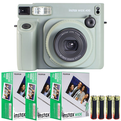 FUJIFILM INSTAX WIDE 400 Instant Film Camera with 3x FUJIFILM INSTAX WIDE 2X10 Film and Panasonic Alkaline 2 "AA" Batteries