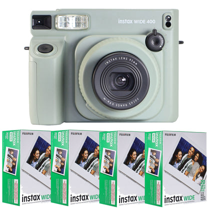 FUJIFILM INSTAX WIDE 400 Instant Film Camera with 4x FUJIFILM INSTAX WIDE 2X10 Film