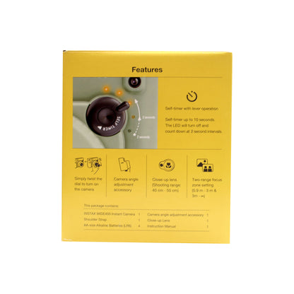 FUJIFILM INSTAX WIDE 400 Instant Film Camera with 4x FUJIFILM INSTAX WIDE 2X10 Film