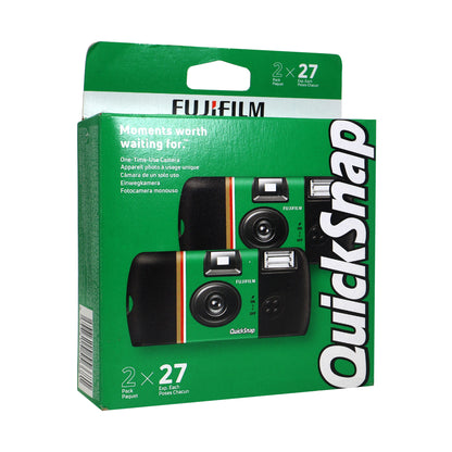 10x FUJIFILM QuickSnap Flash 400 One-Time-Use Disposable Camera (27 Exposures, 2-Pack)