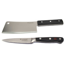 Wusthof Classic 6" Cleaver Knive, Black with Wusthof Classic 4" Paring Knife