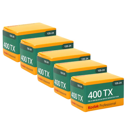 5x Kodak Professional 400TX Tri-X 400 Black & White Negative Film - 24 Exposures (1590652)