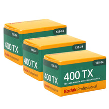 Kodak Professional 400TX Tri-X 400 Black & White Negative Film, 24 Exposures (1590652) - 3 Pack