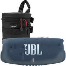 JBL Charge 5 Portable Waterproof Bluetooth Speaker with Powerbank (Blue)+ 10 Inches Case