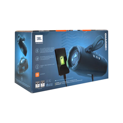 JBL Charge 6 Portable Waterproof Bluetooth Speaker (Blue) with T110 in Ear Headphones and Fitness & Wellness Plus Software