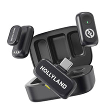 Hollyland LARK A1 Duo 2-Person Wireless Lavalier Microphone System with USB-C Connector for Mobile Devices (Space Gray, 2.4 GHz) with Content Creation Bundle