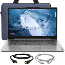 Lenovo Ideapad 1 14" Laptop - Intel Celeron N4500, 4GB Memory, 128GB eMMC (Cloud Gray) with Laptop Case and Cables