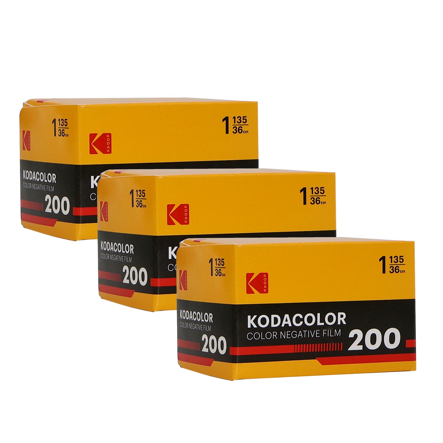 3x Kodak Kodacolor 200 Color Negative Film (35mm Roll Film, 36 Exposures)