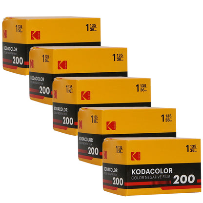 5x Kodak Kodacolor 200 Color Negative Film (35mm Roll Film, 36 Exposures)