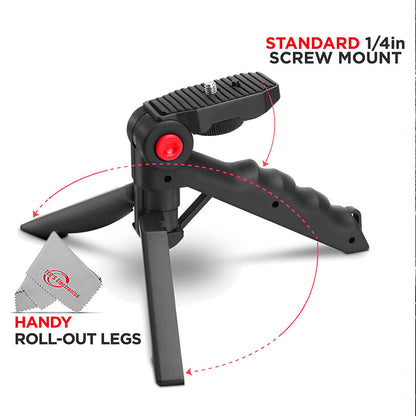 Canon PowerShot IXY 650 HS Black Camera with Case, 32GB MicroSD, Card Reader, Tripod, Cleaning Kit