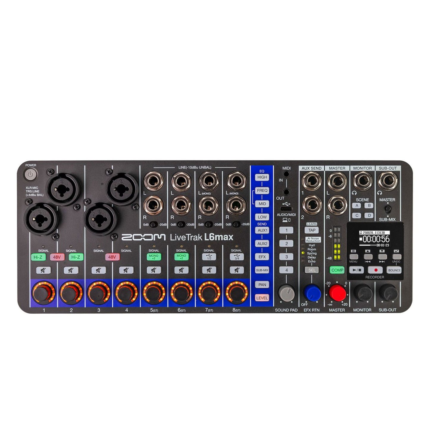 Zoom LiveTrak L6max Portable 12-Channel Mixer and Recorder
