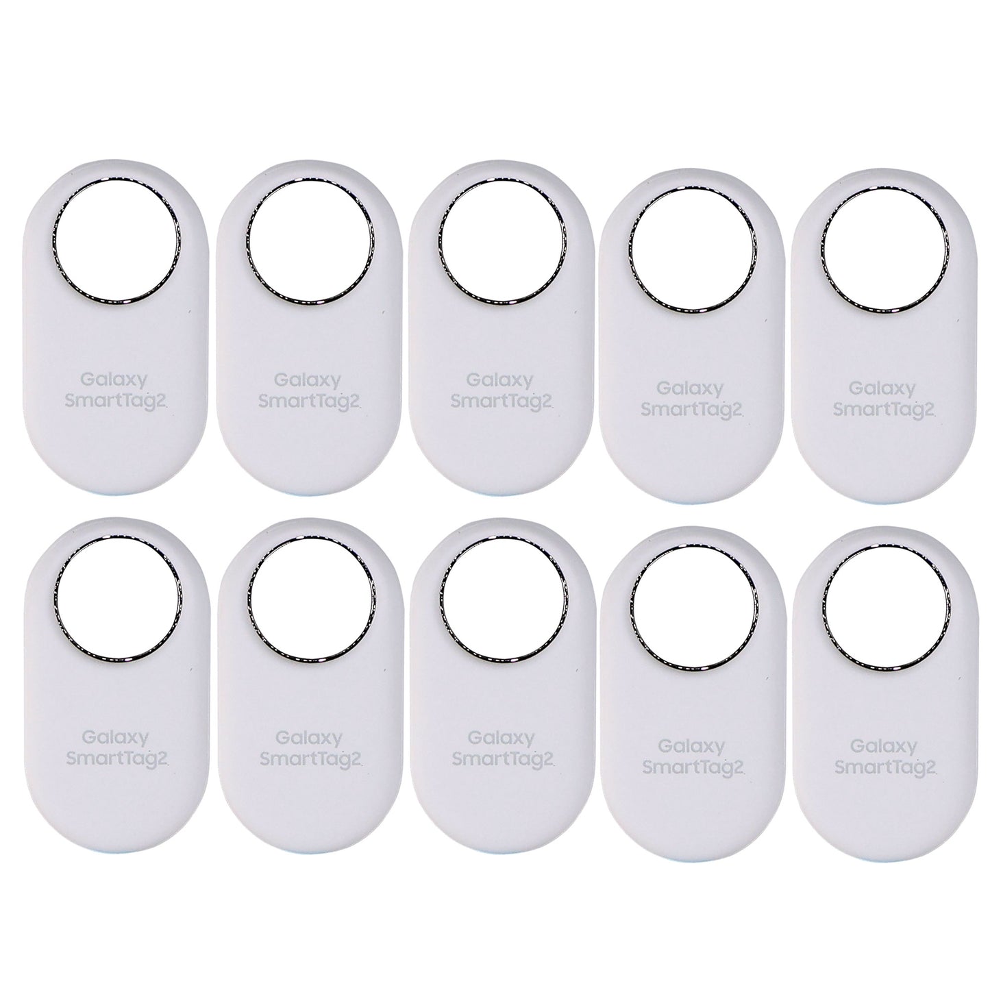 10-Pack Samsung SmartTag2 Bluetooth + UWB, IP67 Water and Dust Resistant, Findable via App - White