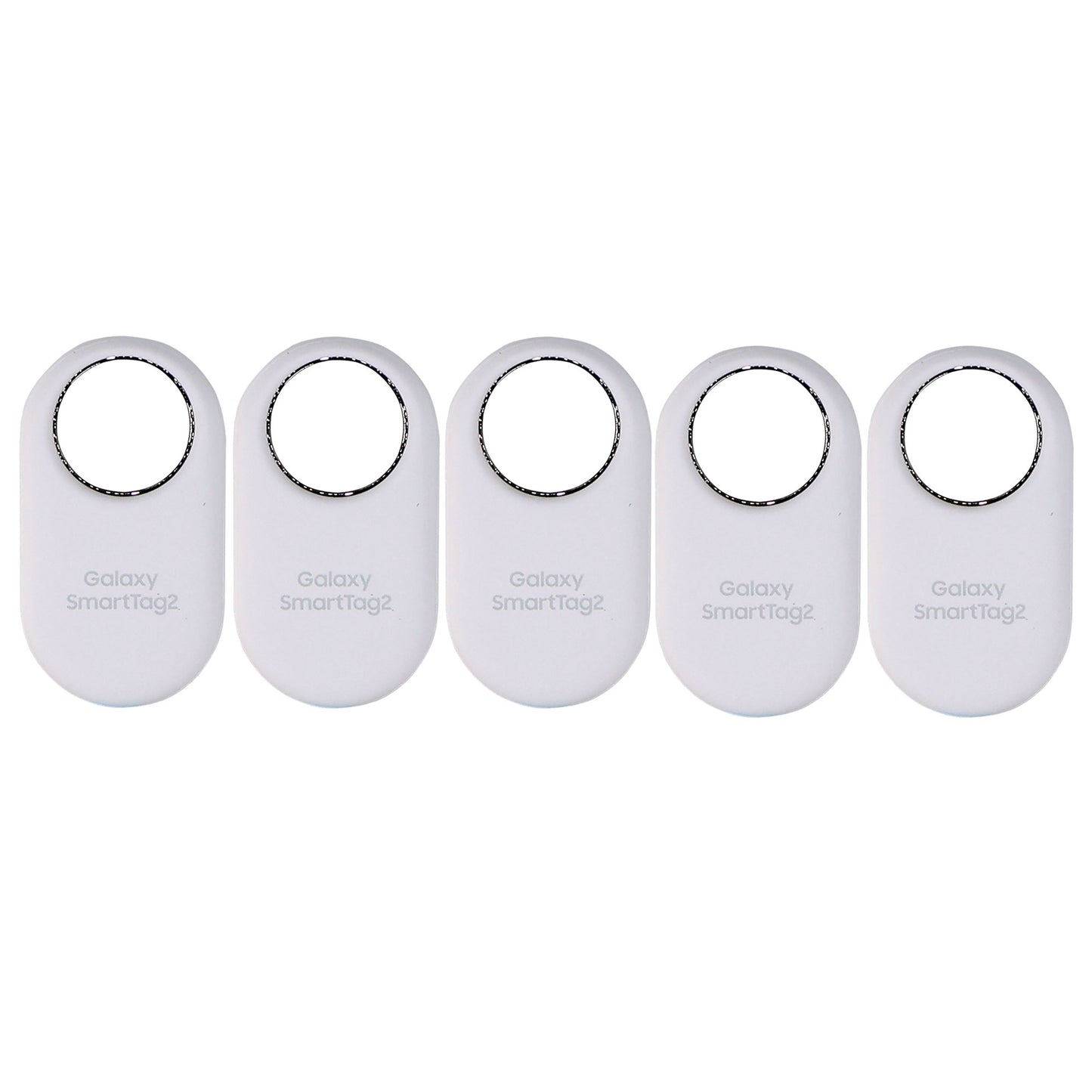 5-Pack Samsung SmartTag2 Bluetooth + UWB, IP67 Water and Dust Resistant, Findable via App - White