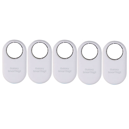 5-Pack Samsung SmartTag2 Bluetooth + UWB, IP67 Water and Dust Resistant, Findable via App - White