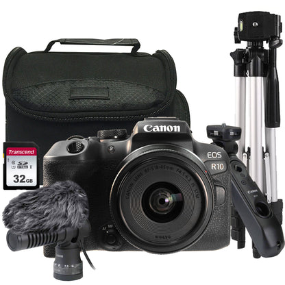 Canon EOS R10 Mirrorless Camera 18-45mm Lens for Content Creators
