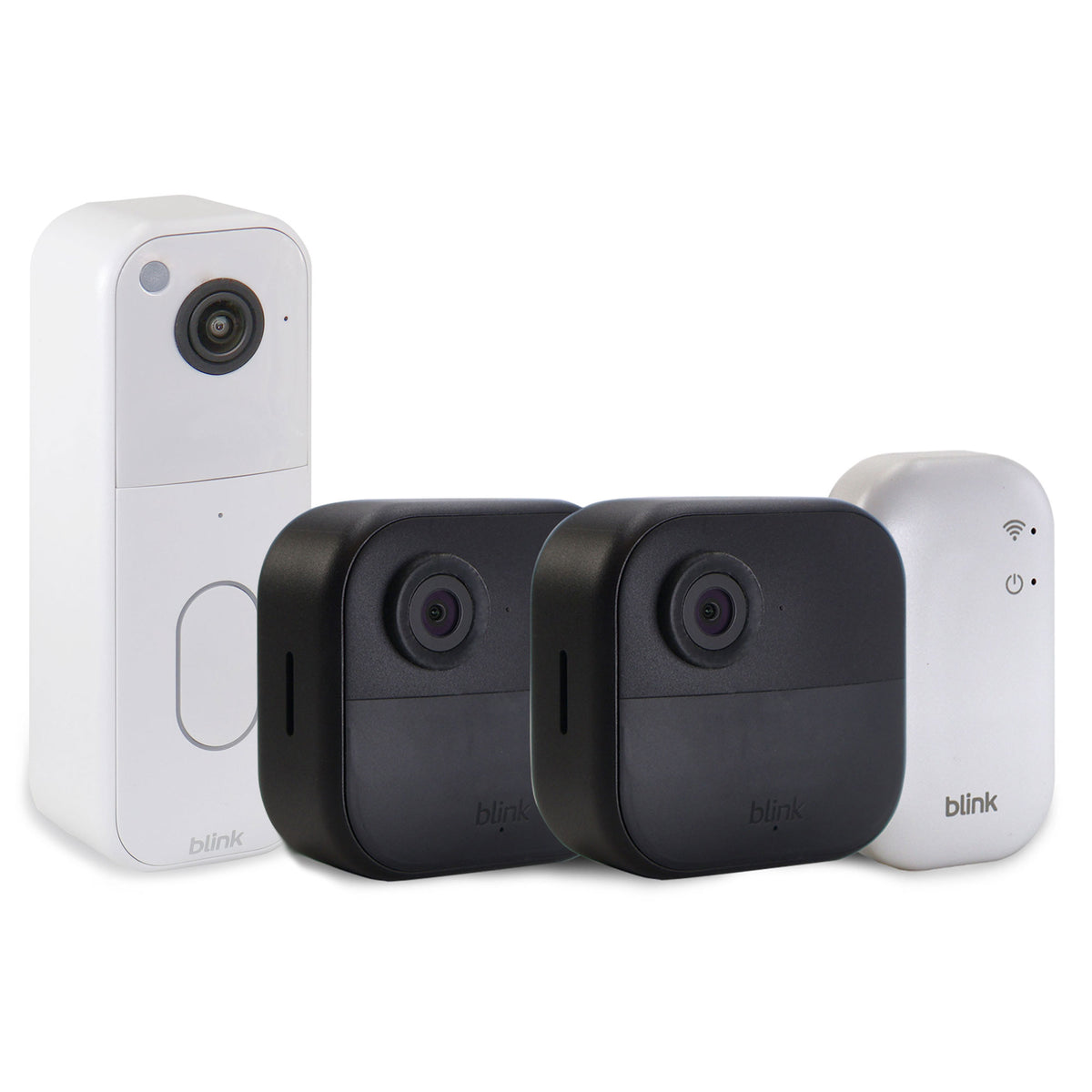 Blink Outdoor 4 2-Camera System Black (4th Gen) + Blink Video Doorbell White, Wireless