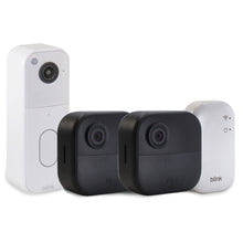 Blink Outdoor 4 2-Camera System Black (4th Gen) + Blink Video Doorbell White, Wireless