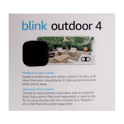 Blink Outdoor 4 2-Camera System Black (4th Gen) + Blink Video Doorbell White, Wireless