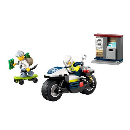 LEGO City Police Car and  Motorcycle Chase Building Toy with with Officers and Crook Minifigures, Gift Idea