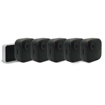 Blink Outdoor 4 5-Camera System (4th Gen) + Blink Video Doorbell White, Smart Security