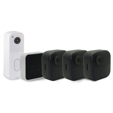 Blink Outdoor 4 3-Camera System (4th Gen) + Blink Video Doorbell White, Wireless Setup