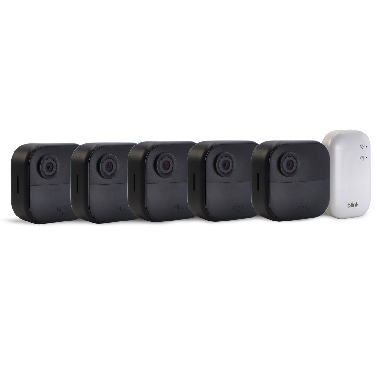 Blink Outdoor 4 5-Camera System with Sync Module Core + Blink Video Doorbell White