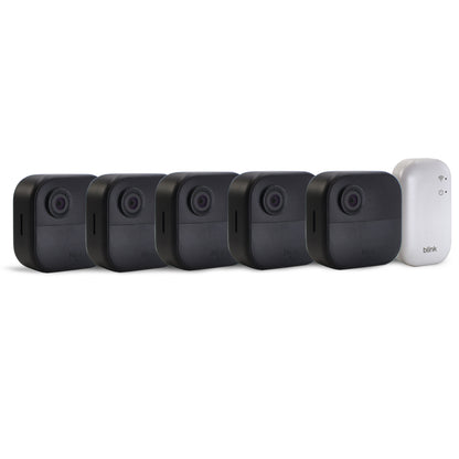 Blink Outdoor 4 5-Camera System with Sync Module Core + Blink Video Doorbell White