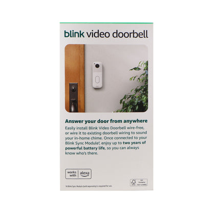 Blink Outdoor 4 5-Camera System with Sync Module Core + Blink Video Doorbell White