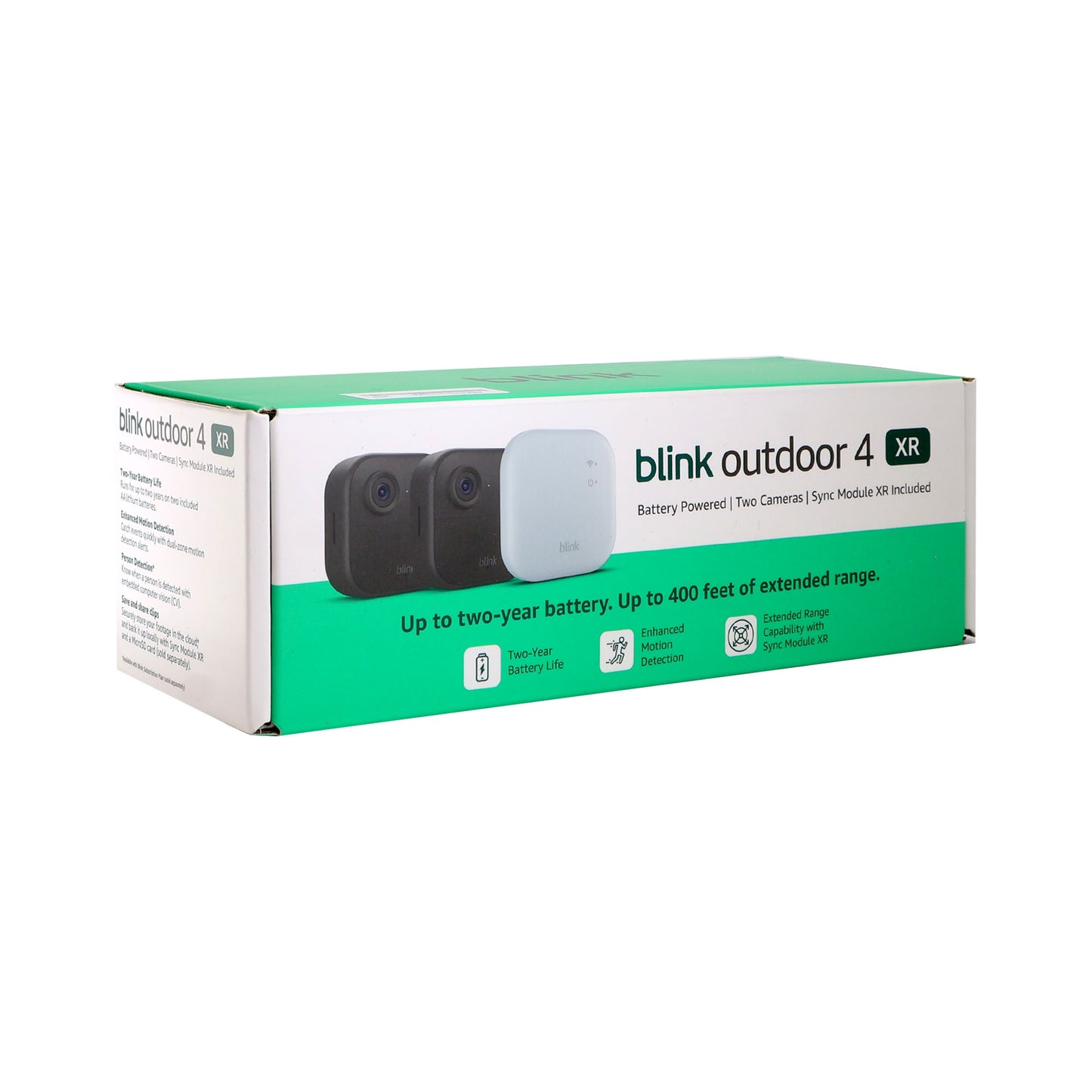 Blink Outdoor 4 XR 2-Camera System 400ft Range + Sync Module XR & Blink Video Doorbell