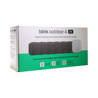 Blink Outdoor 4 XR 6-Camera System 400ft Range + Sync Module XR & Blink Video Doorbell
