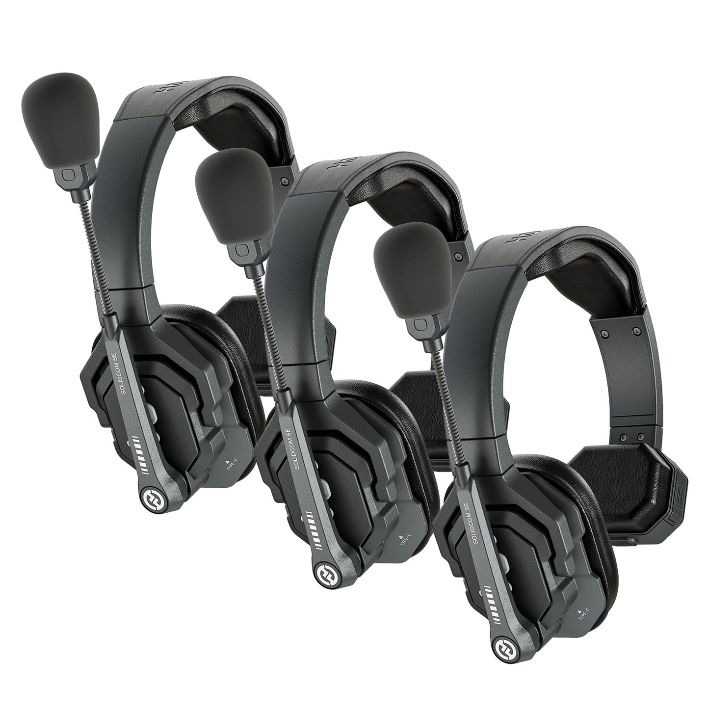3x Hollyland Solidcom SE Global Full-Duplex Wireless Single-Ear Remote Headset (2.4 GHz)