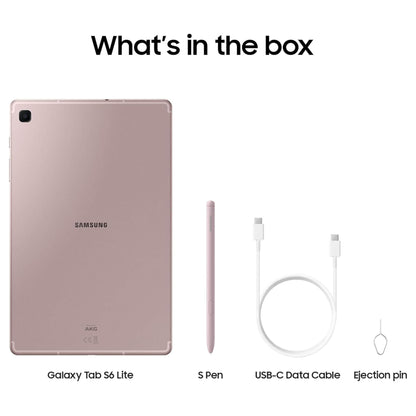 Samsung Galaxy Tab S6 Lite (2024) 10.4" 64GB WiFi Tablet, Chiffon Pink + 32GB MicroSD + Headphones