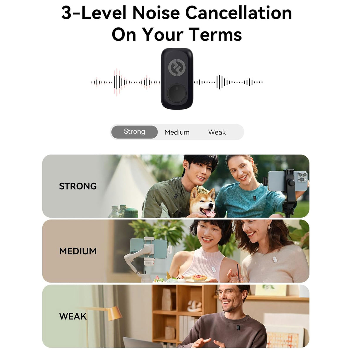 Hollyland LARK A1 Mini Duo 2-Person Wireless Mic System for iOS + 16GB MicroSD & Vivitar Selfie Tripod