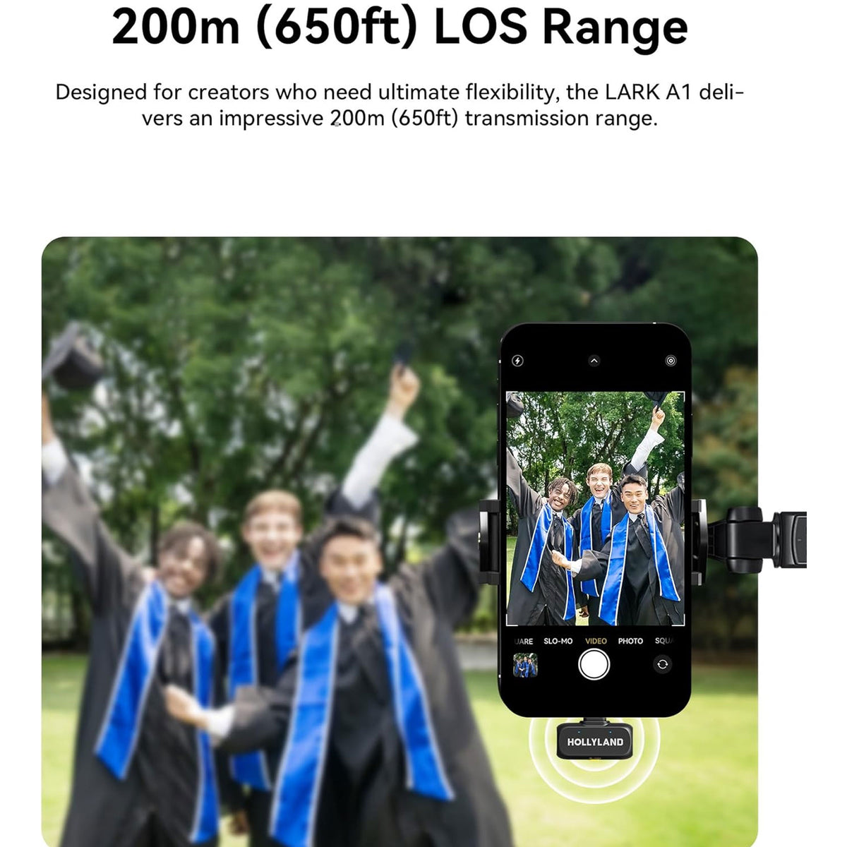 Hollyland LARK A1 Mini Duo 2-Person Wireless Mic System for iOS + 10" RGB LED Ring Light & Tripod