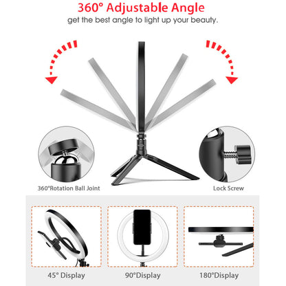 Hollyland LARK MAX 2 Combo 2-Person Wireless Mic System for Cameras & Mobile + 10" RGB LED Ring Light & Tripod